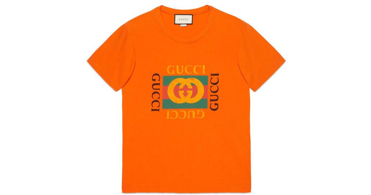 gucci orange t shirt