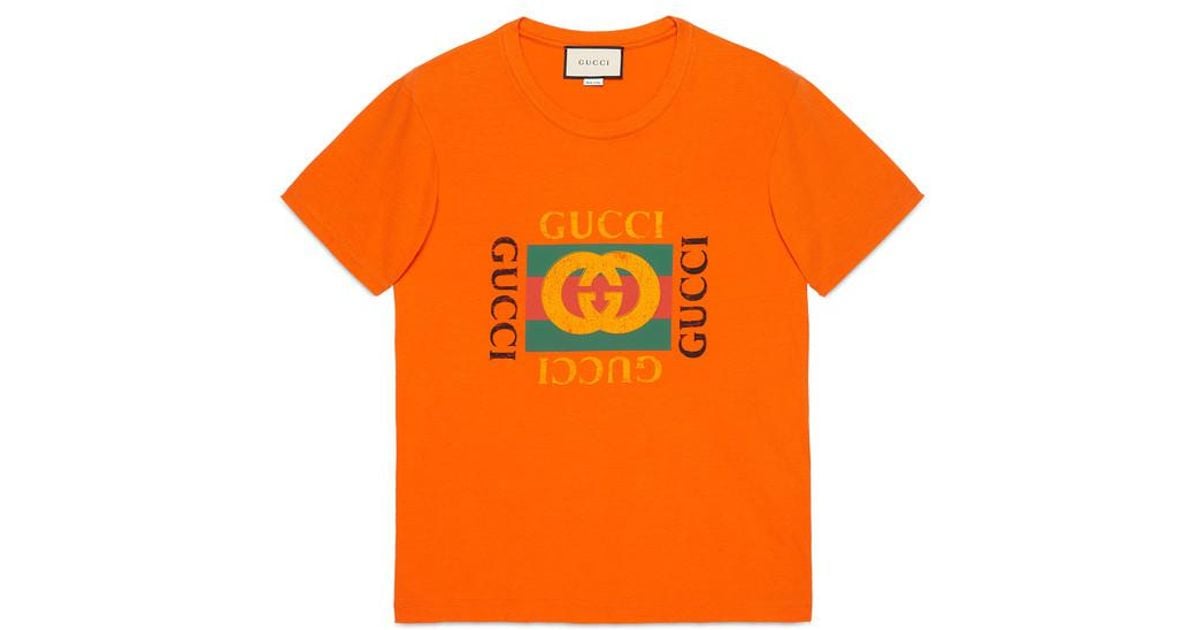 gucci orange t shirt