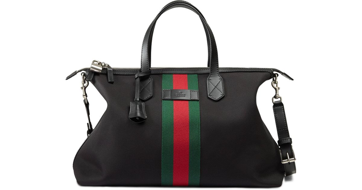 gucci canvas duffle