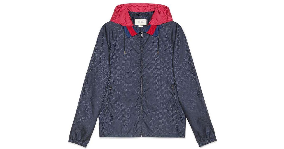 gucci gg jacquard nylon jacket