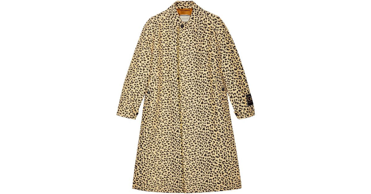 gucci leopard coat