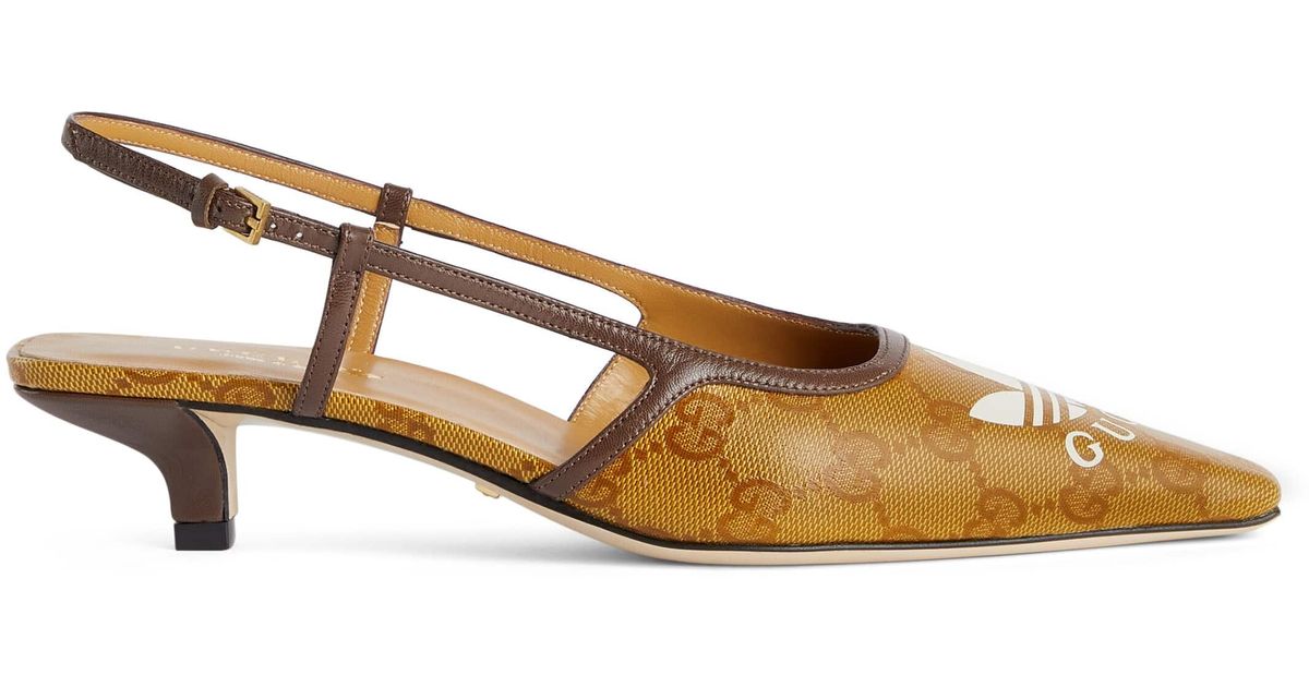 Gucci Adidas X Women's GG Slingback Pump in Brown | Lyst