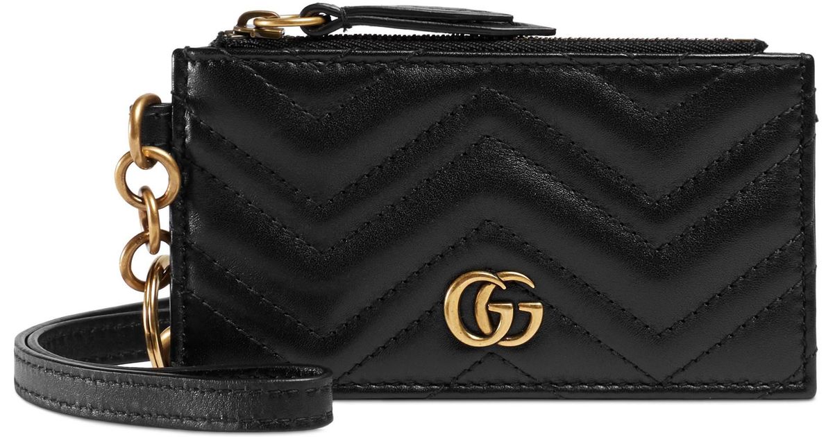 Gucci GG Marmont Card Case in Black | Lyst