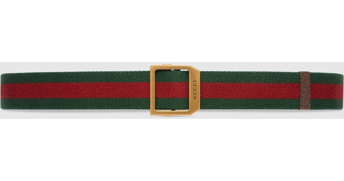 GG belt with rectangular buckle
