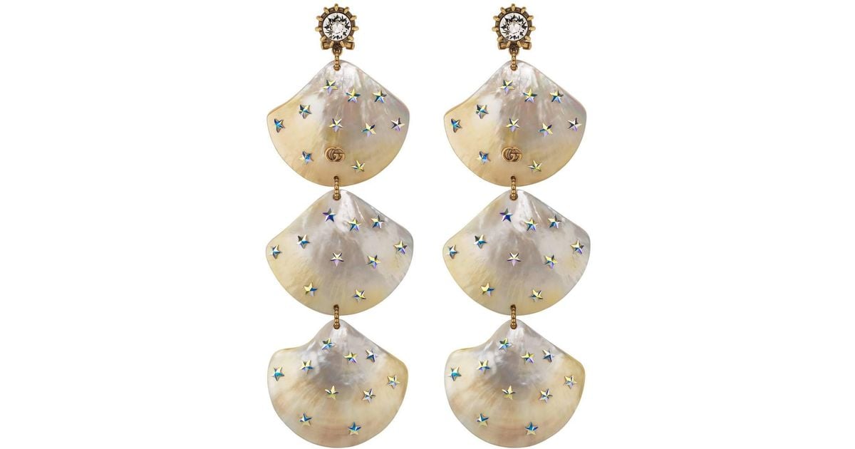 gucci shell earrings