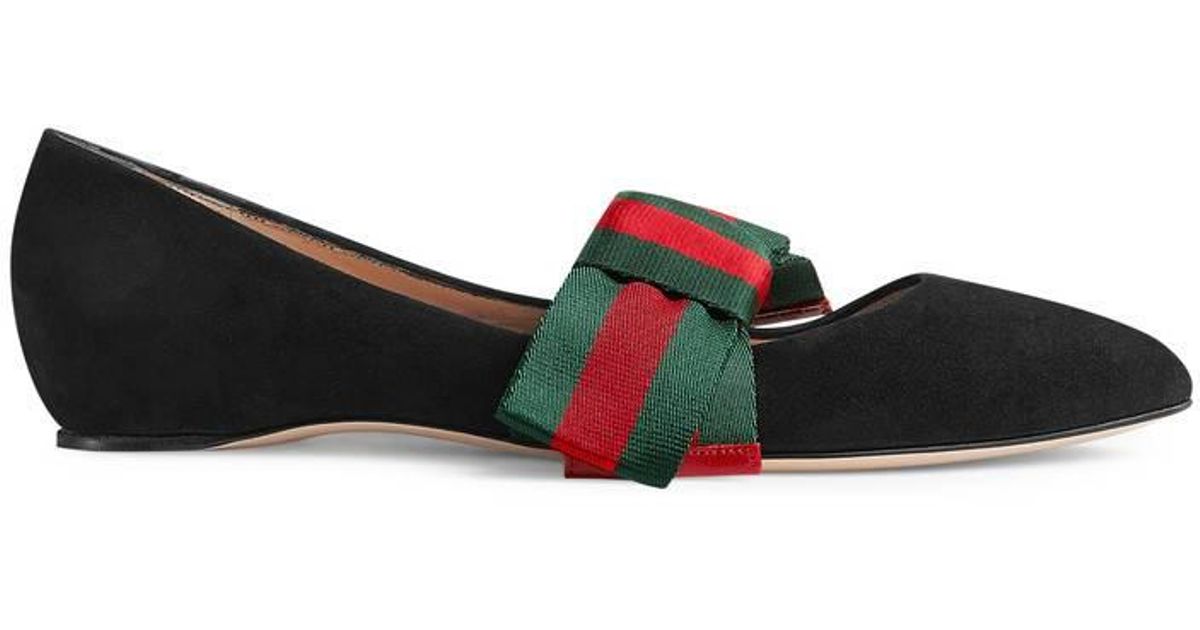 gucci ballet flat with bow