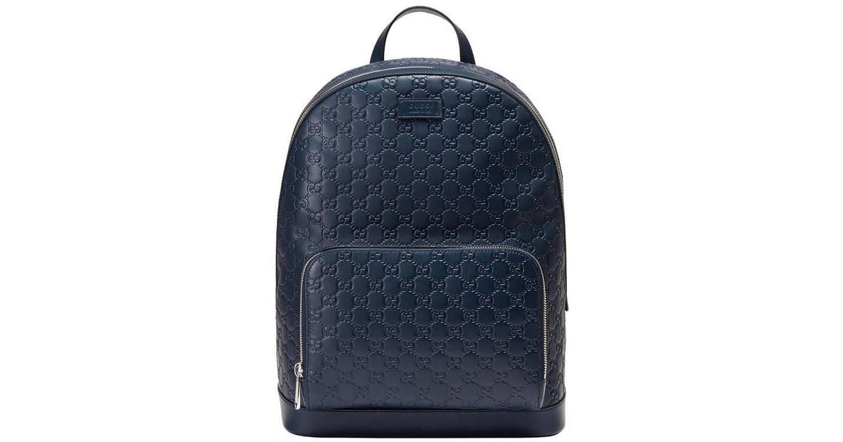 blue gucci backpack