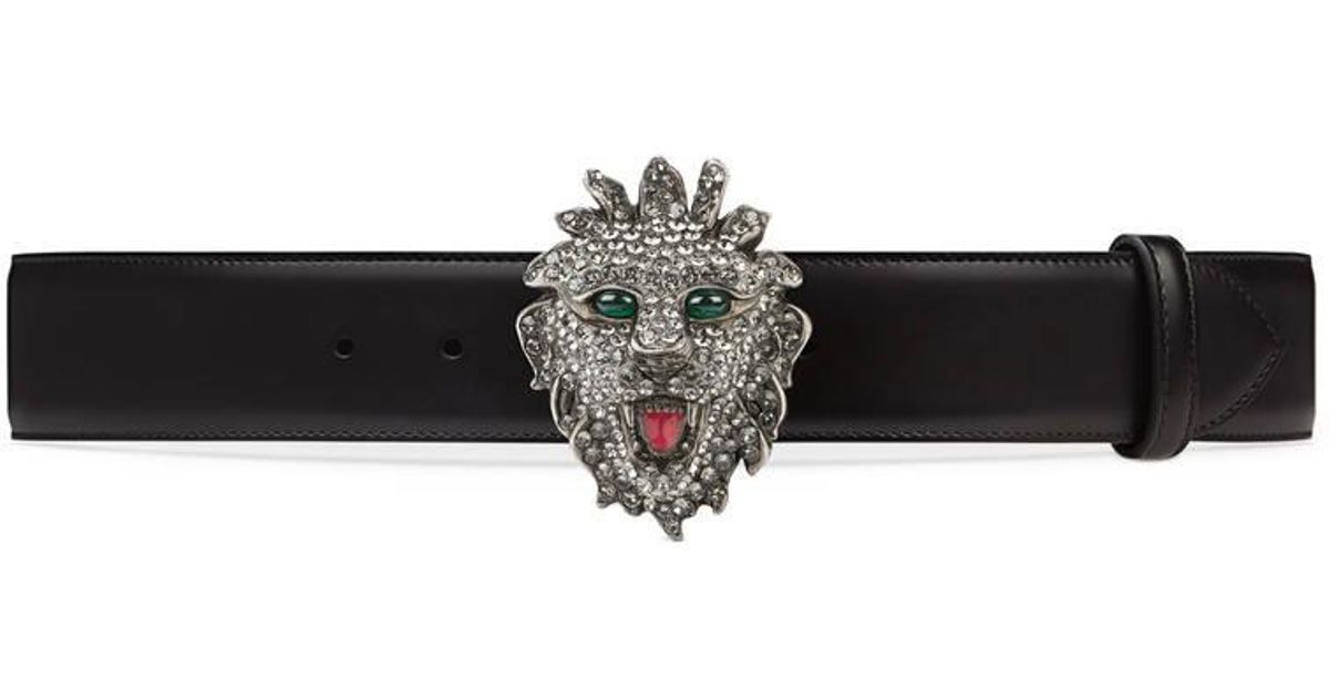 lion gucci belt