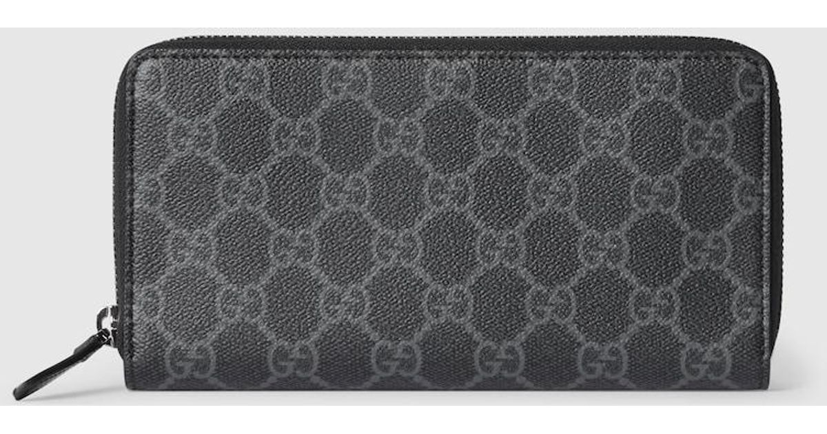 【GUCCI】グッチ GGエンブレム ジップアラウンドウォレット GGエンブレム〕ジップアラウンドウォレットベージュ＆ダーク