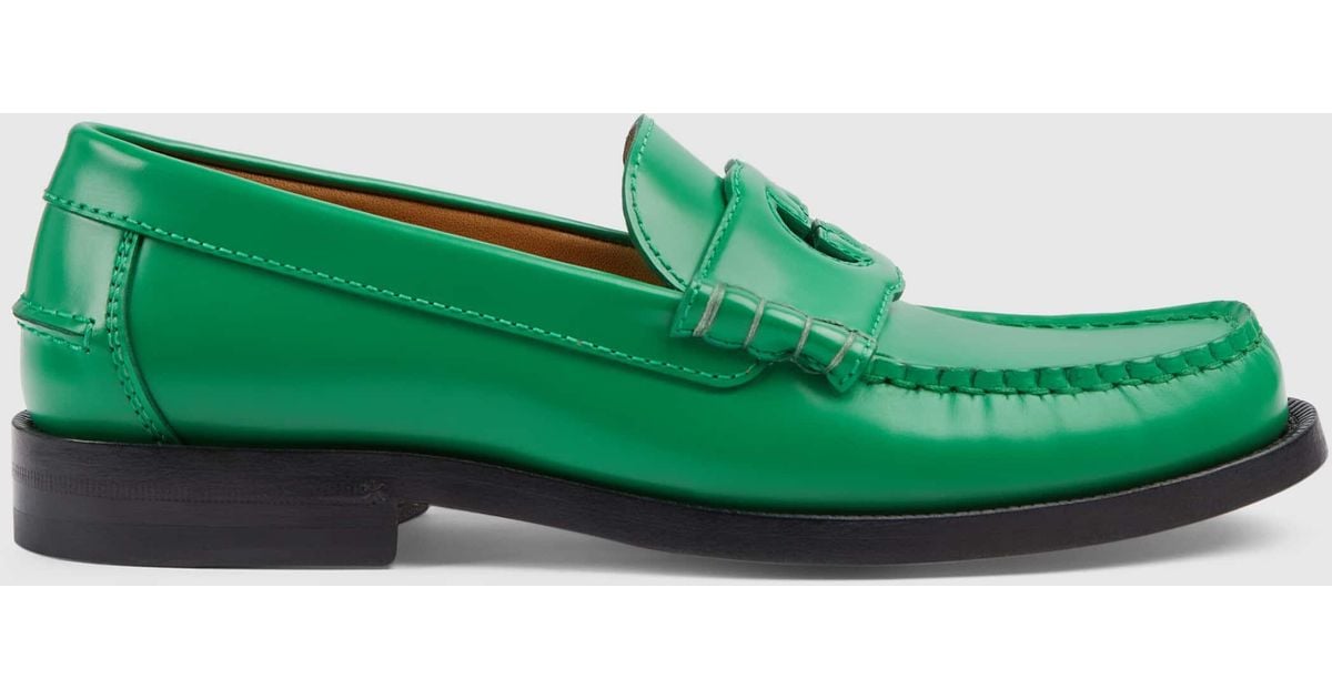 Gucci Interlocking G Loafer in Green Lyst