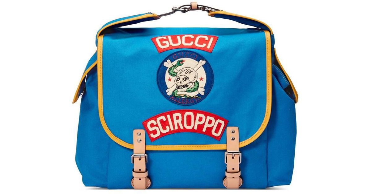 gucci patch backpack