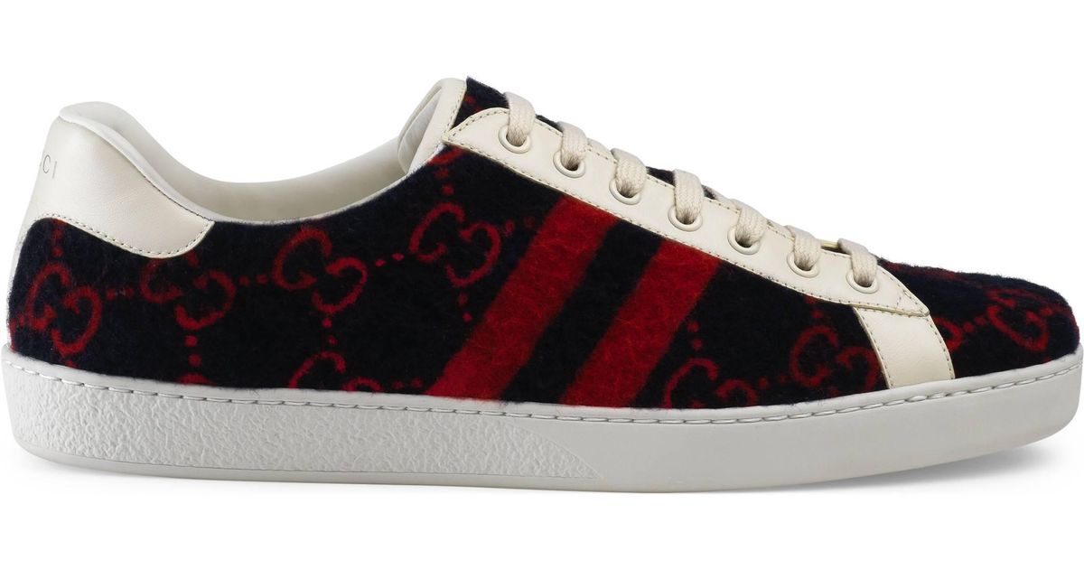 gucci ace wool sneakers