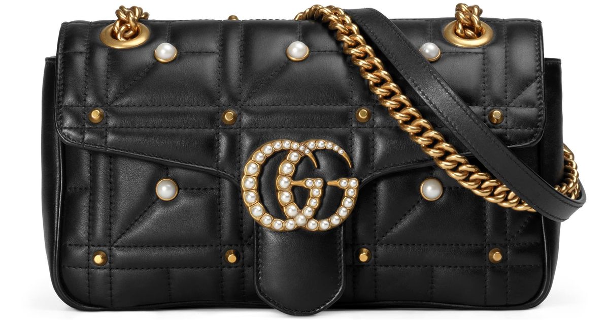 Gucci Black 2017 Re edition GG Marmont Bag