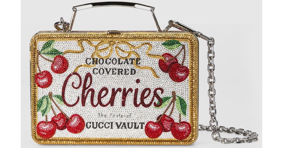 Gucci Cherry Lunch Box Clutch
