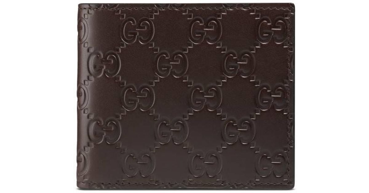 Gucci Leather Signature Wallet in Brown 