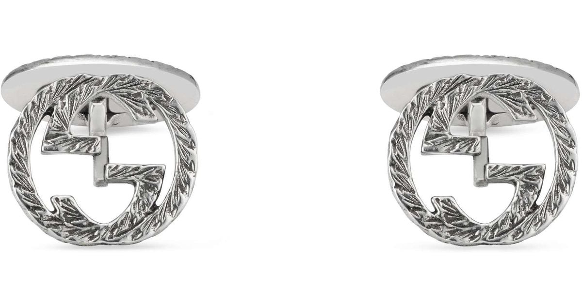 Gucci Interlocking G Cufflinks in Metallic for Men Save 5 Lyst
