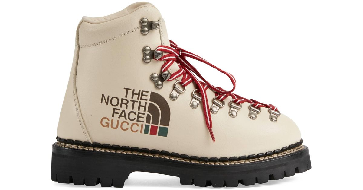 Gucci Leather The North Face X Women's Ankle Boot in White | Lyst