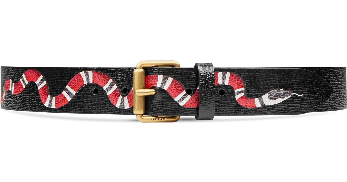 black gucci snake belt