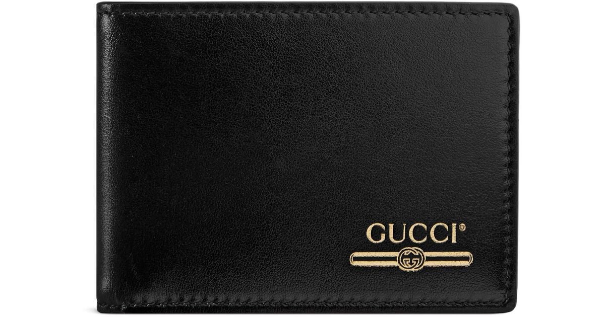 Gucci Leather Mini Wallet With Logo in 