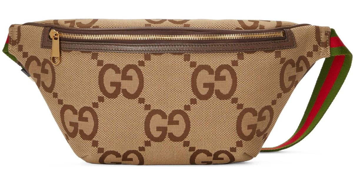 Gucci Jumbo GG Belt Bag in Brown for Men | Lyst