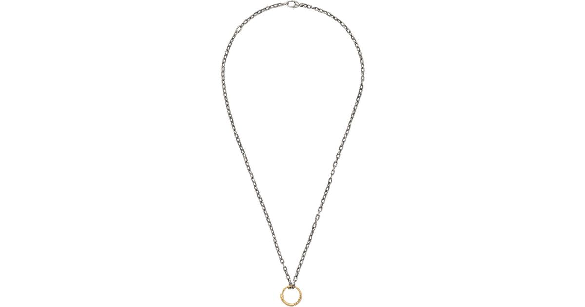 gucci snake ring pendant necklace in gold