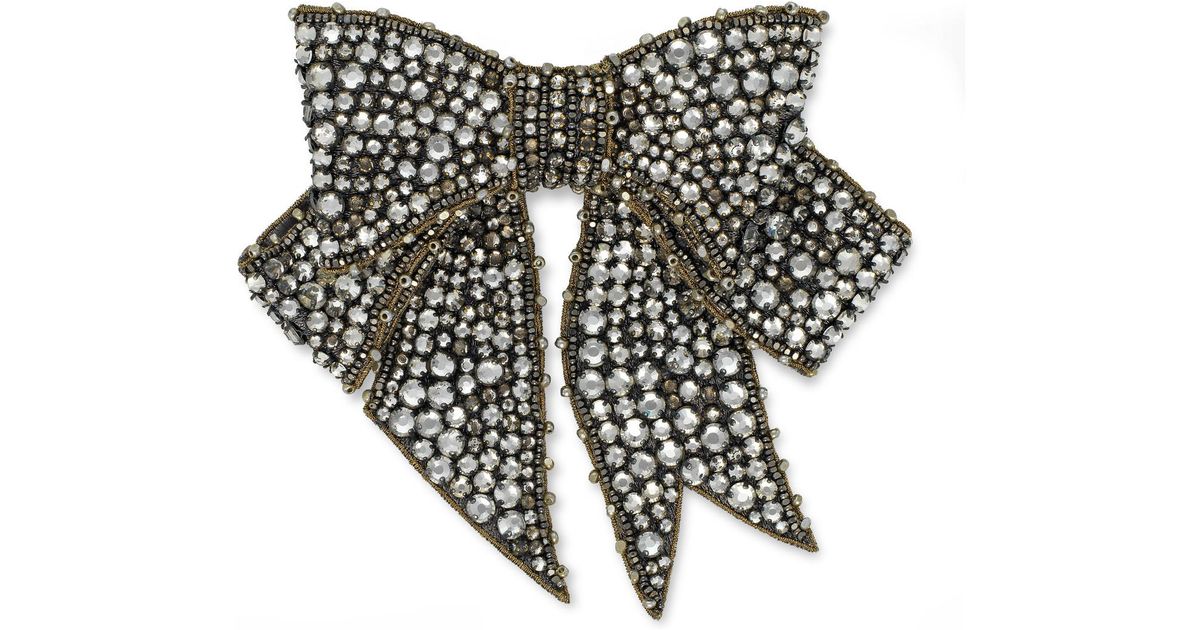 gucci crystal brooch
