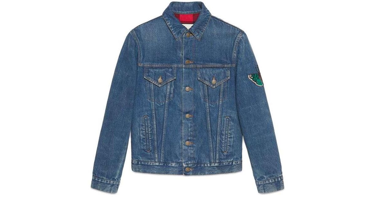 gucci denim jacket with embroideries