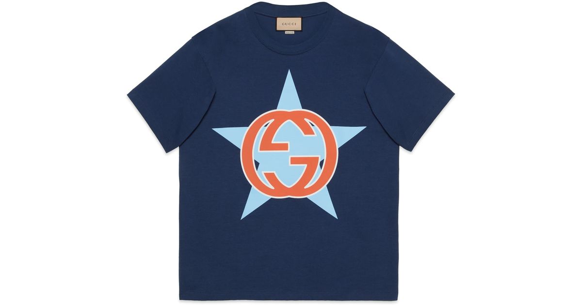 Gucci Interlocking G Star Print Cotton 