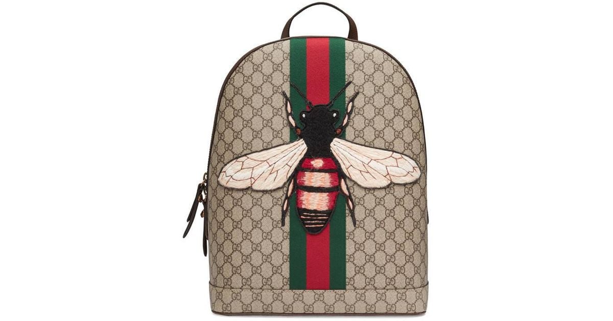 Gucci Wool Web Animalier Backpack With 