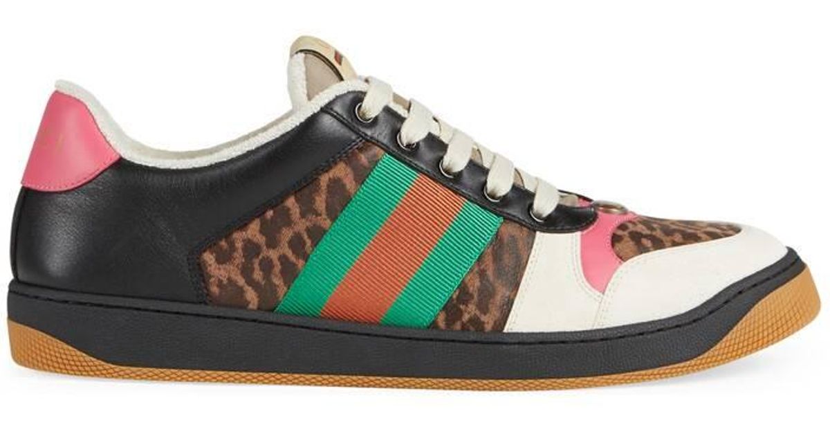 gucci leopard sneakers