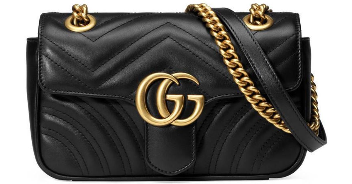 gucci gg marmont matelassé leather mini chain camera bag