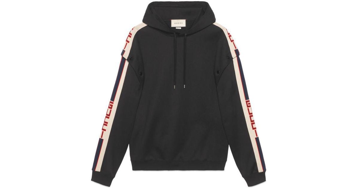 gucci technical jersey hoodie