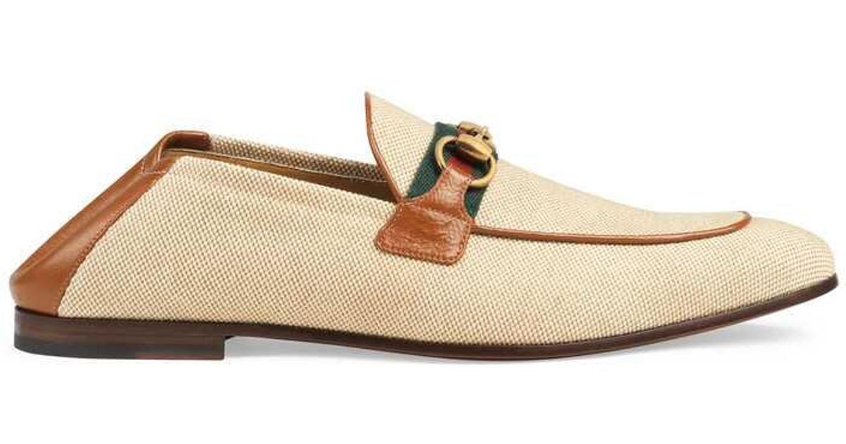 gucci leather web horsebit loafer