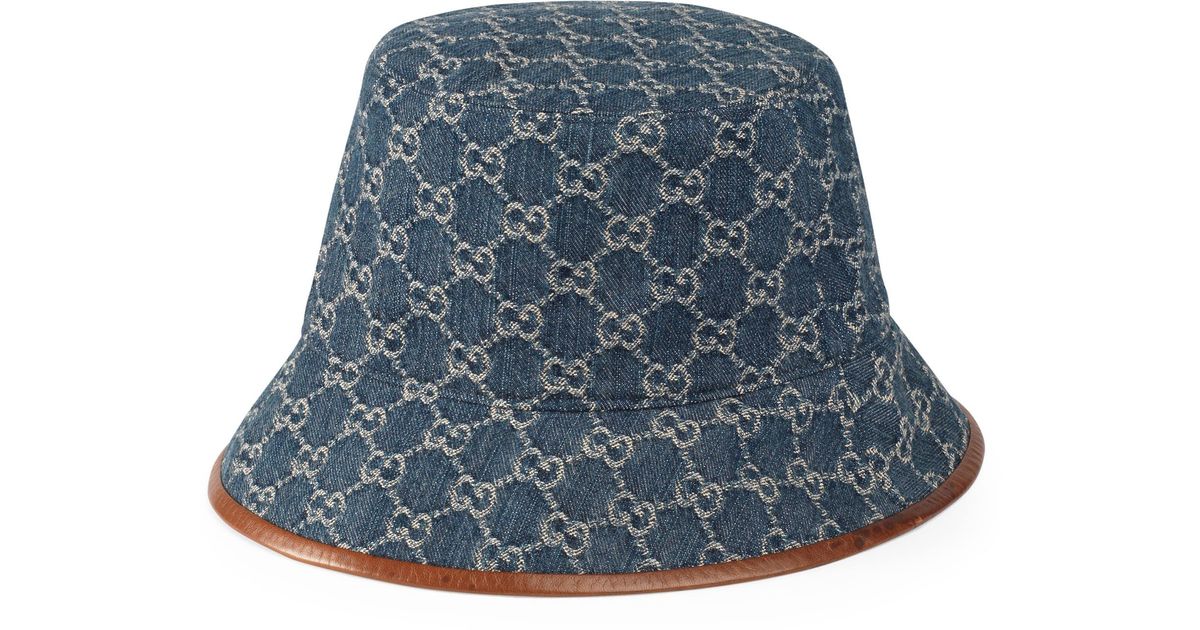 Gucci GG Canvas Bucket Hat in Blue 