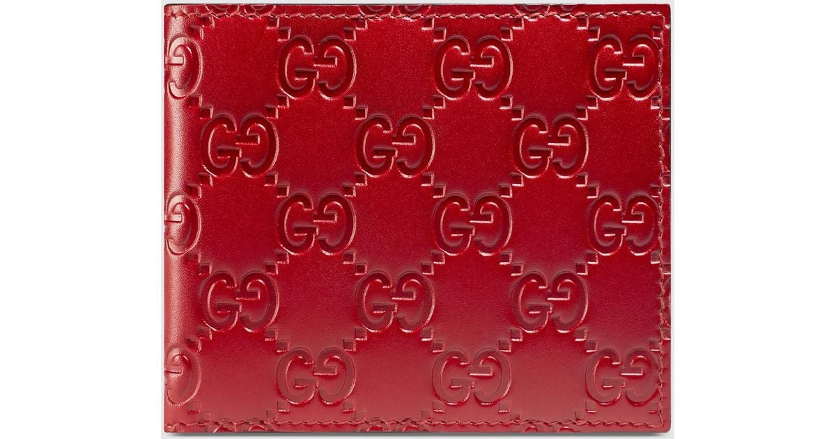 red gucci wallet mens