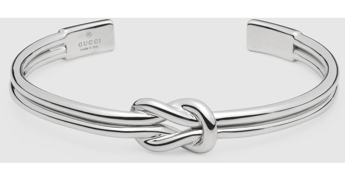 Gucci Knot Bracelet In Silver in 