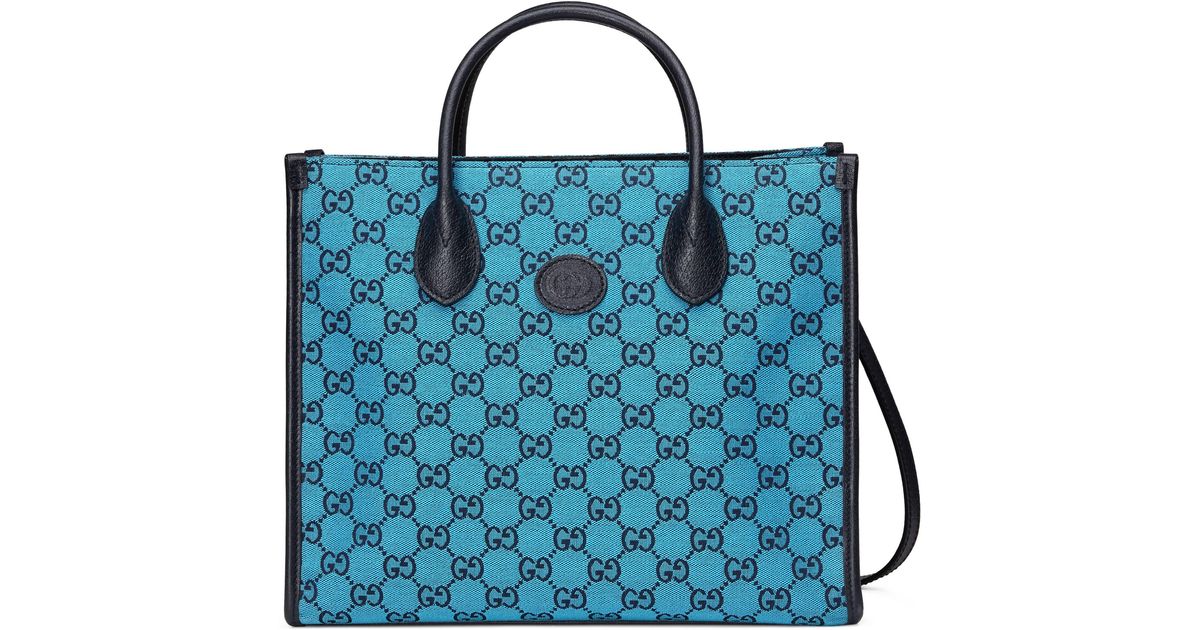 Gucci blue tote bag online
