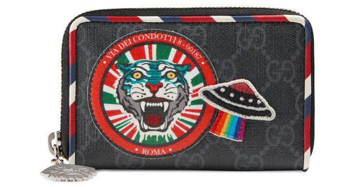 Gucci Canvas Night Courrier Gg Supreme Card Case for Men - Lyst