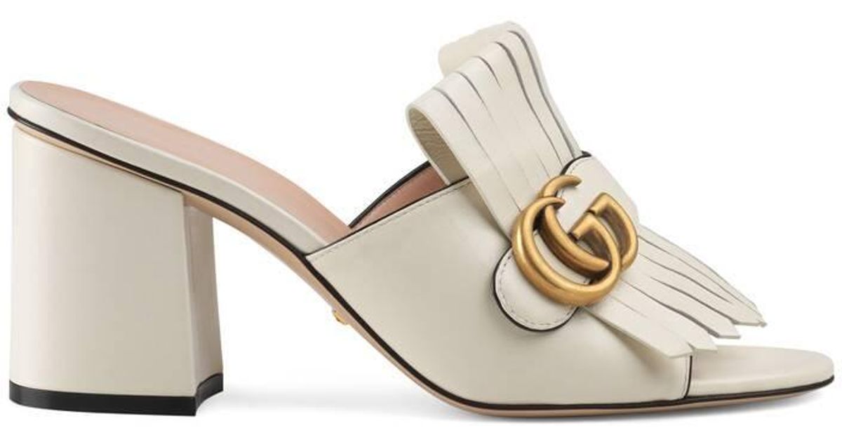 gucci mid heel slide
