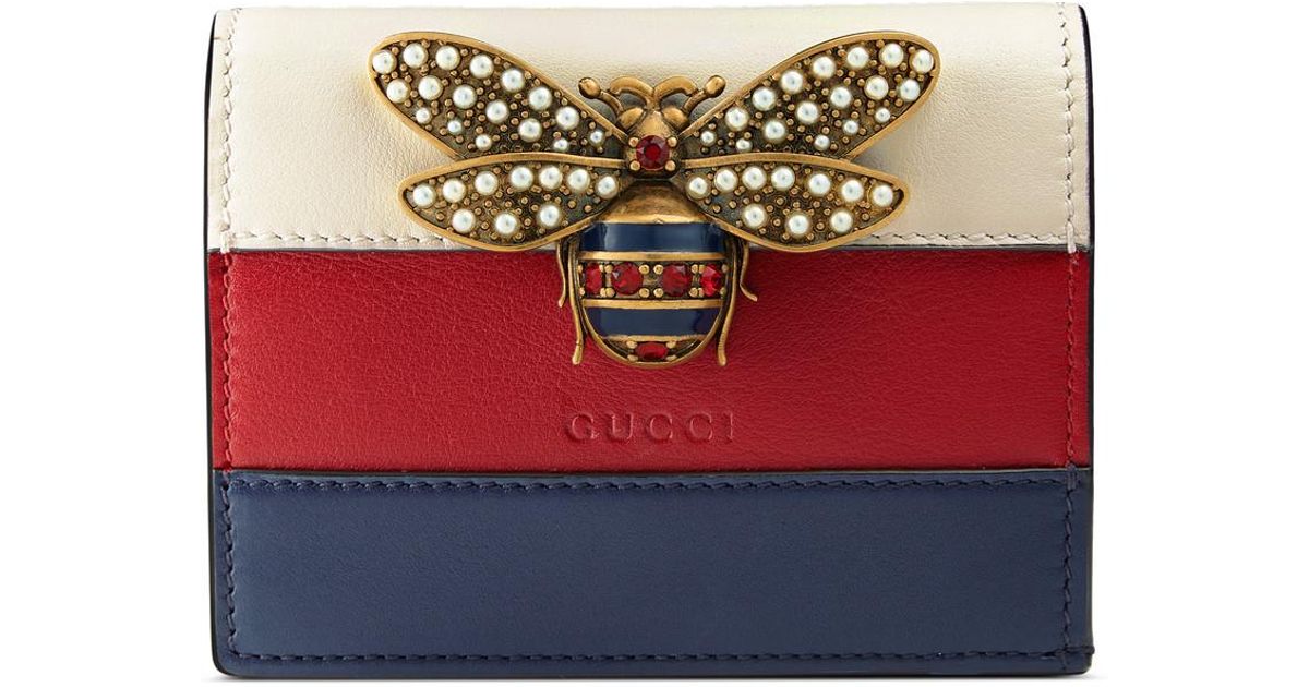 Gucci Queen Margaret Leather Card Case 