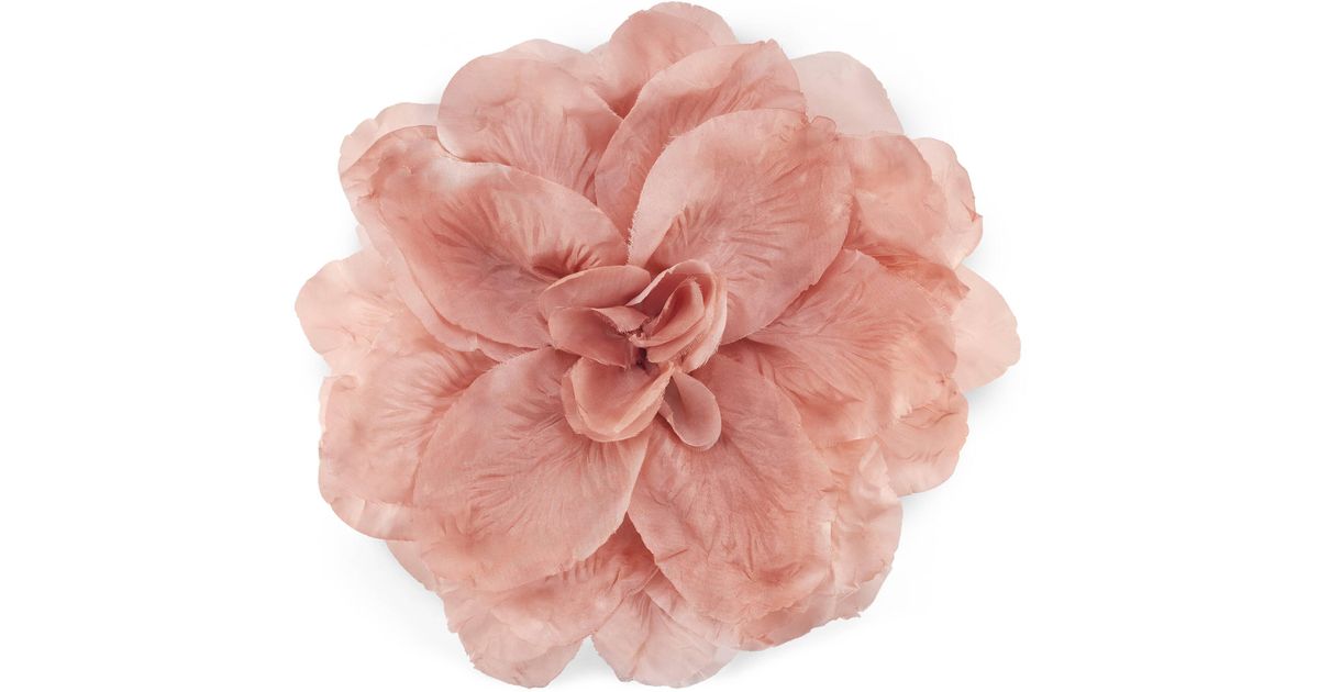 Spilla con fiore in seta e cotone di Gucci in Rosa | Lyst