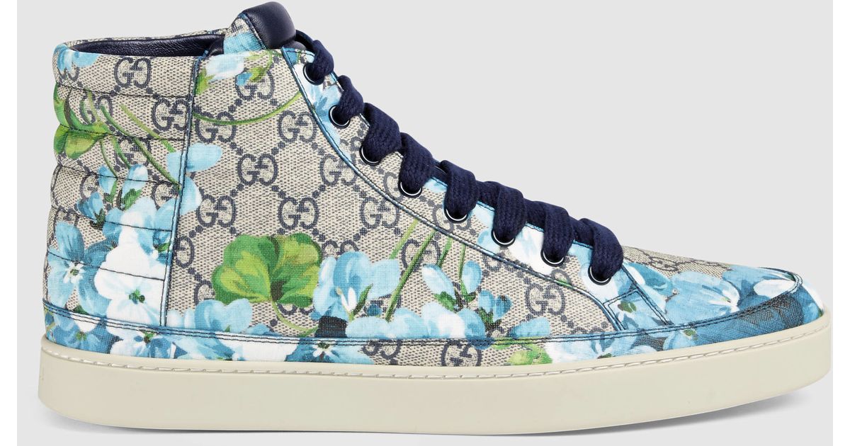 gucci blue bloom sneakers