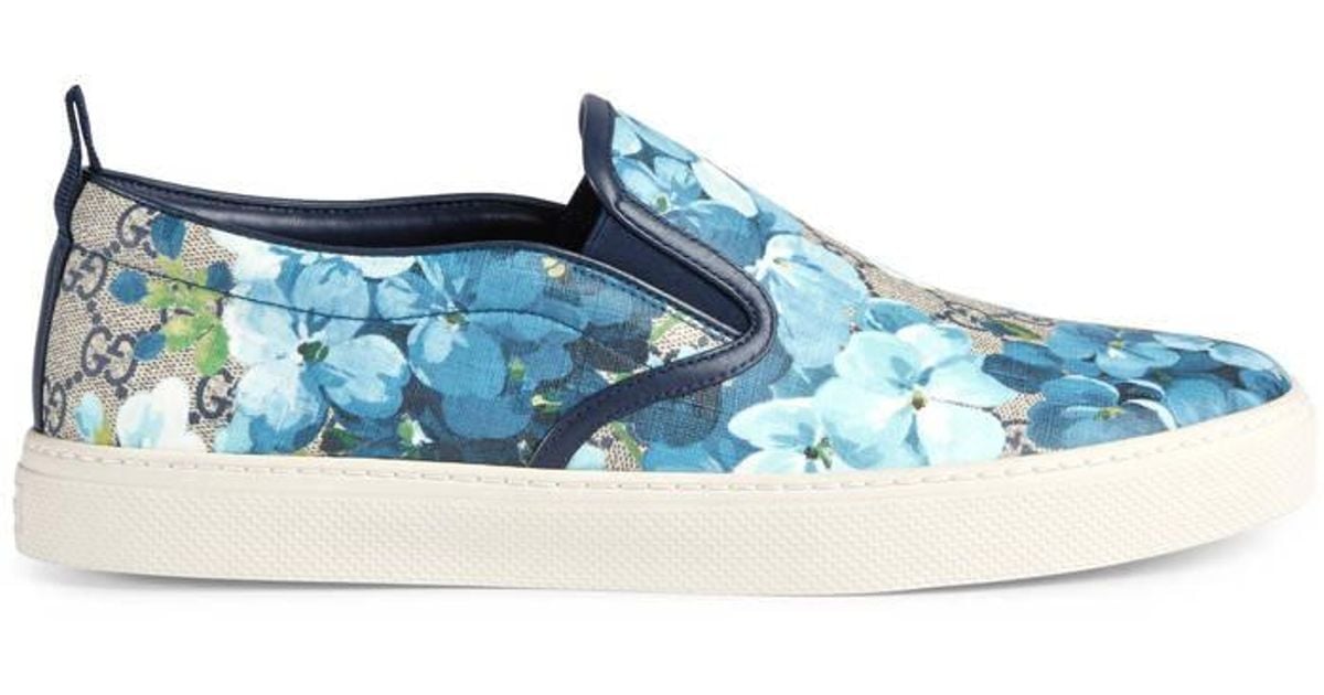 gucci blue blooms shoes
