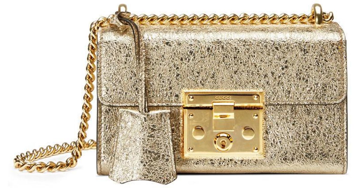 gucci gold padlock bag