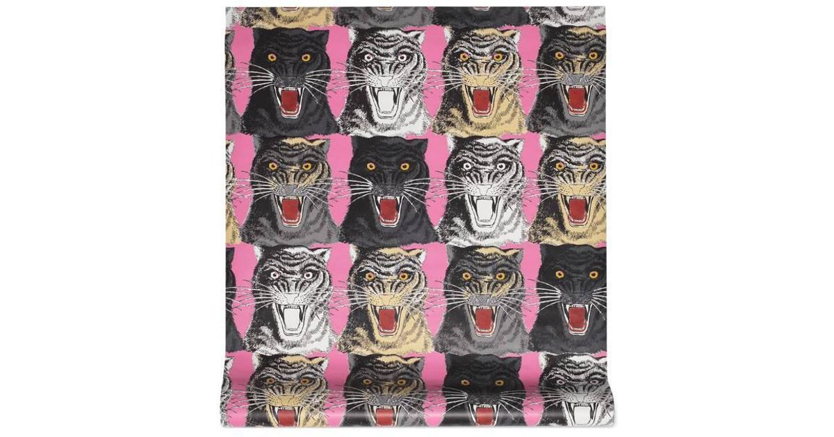 Gucci - Tiger Face Print Wallpaper | Lyst