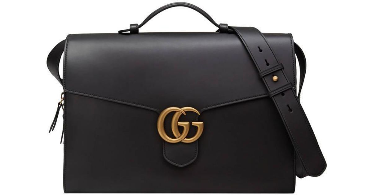 Gucci Gg Marmont Leather Briefcase in 