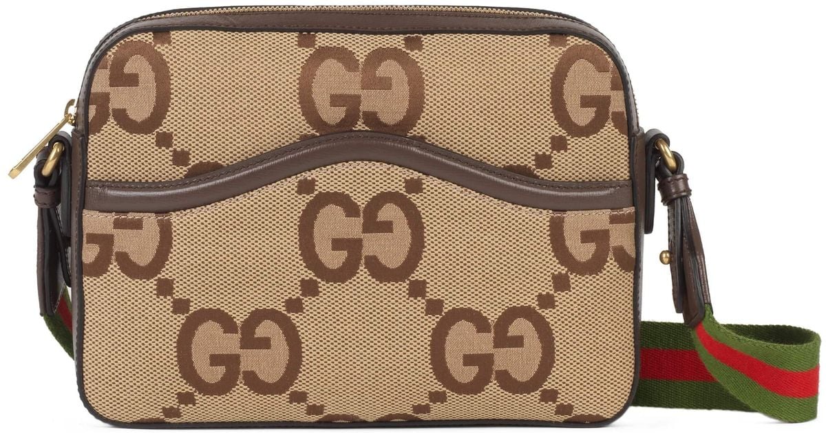 Gucci Jumbo GG Messenger Bag in Brown | Lyst