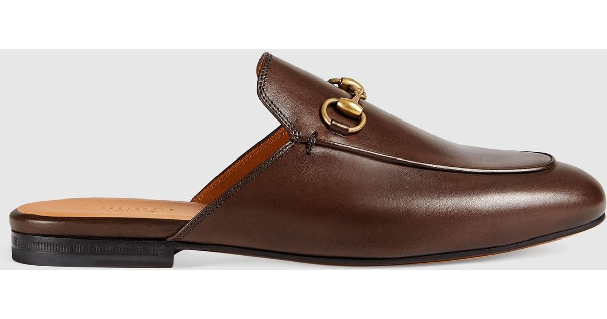 Gucci Leather Upper And Sole Sandal Lyst