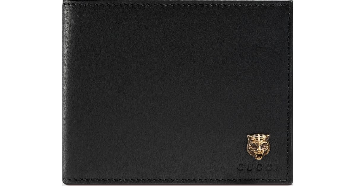 animalier leather zip around wallet