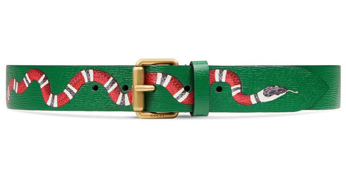 gucci green snake belt